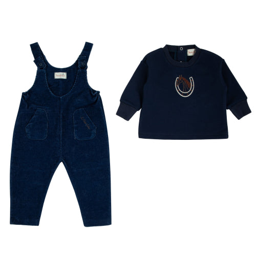 Bondoux Gallop Romper Set (Classic Navy, 24m)