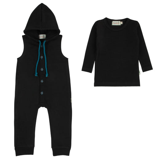 Bondoux Teal Detail Romper w/Shell