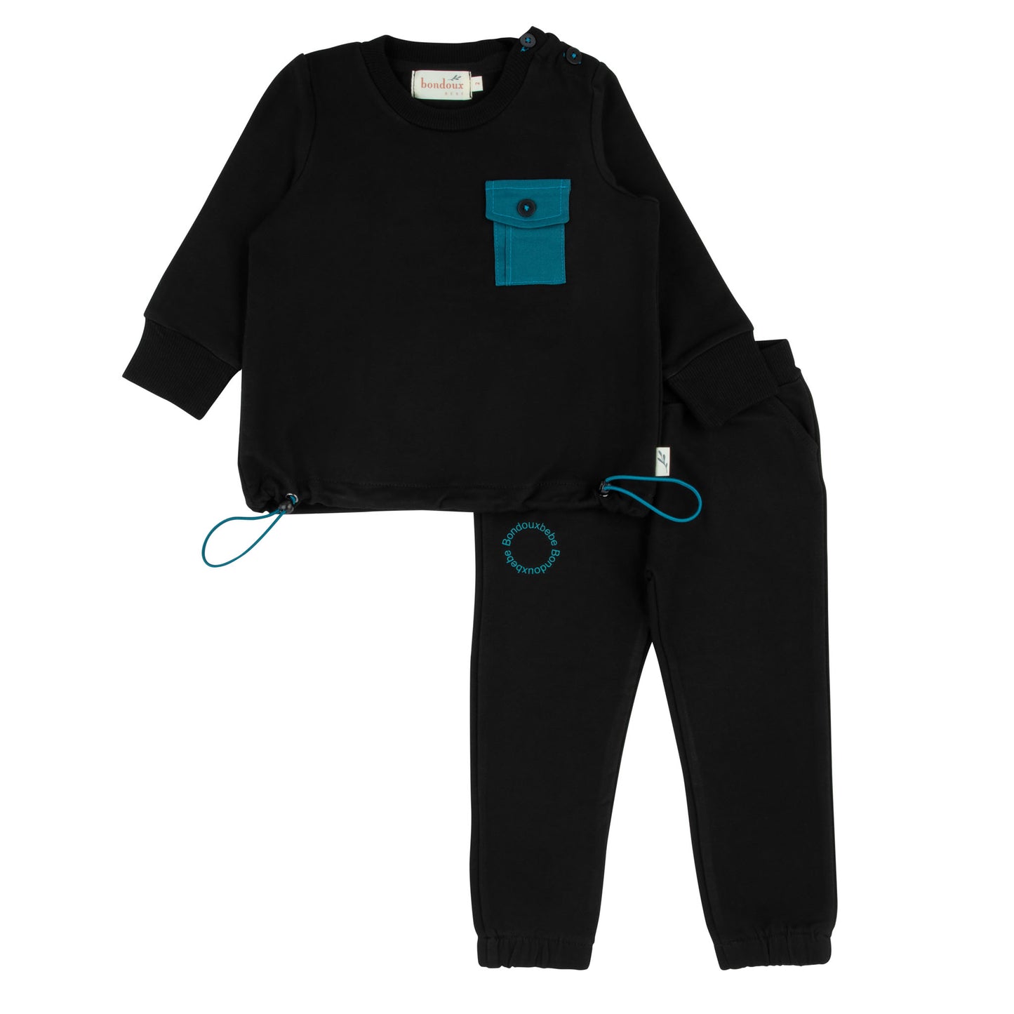 Bondoux Teal Detail Toddler 2 Piece Set