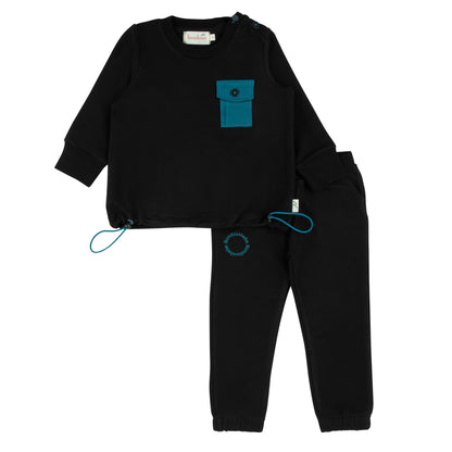 Bondoux Teal Detail Toddler 2 Piece Set