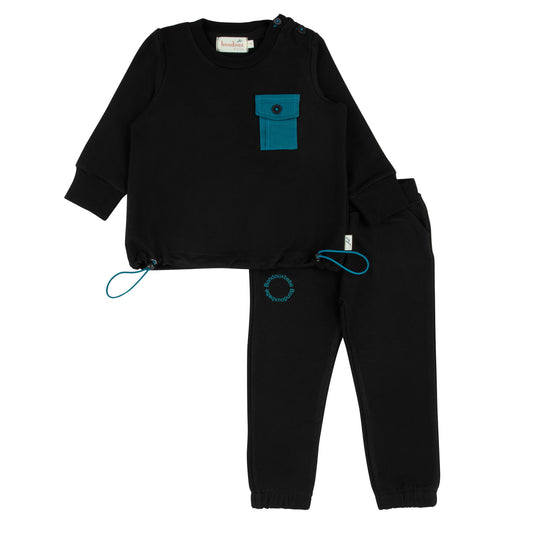 Bondoux Teal Detail Toddler 2 Piece Set