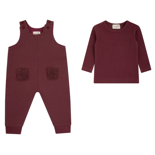 Bondoux Sherpa Embroidery Romper Set (g)