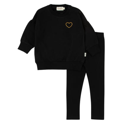 Bondoux Yellow N Denim Toddler 2 Piece Set