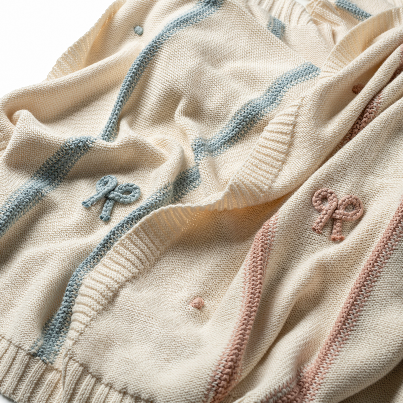 Domani Home Mini Bow Blanket Pink
