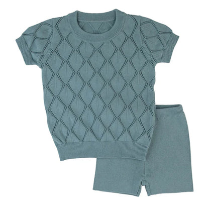 Rompp Diamond Pointelle Knit 2pc