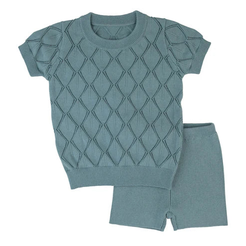 Rompp Diamond Pointelle Knit 2pc