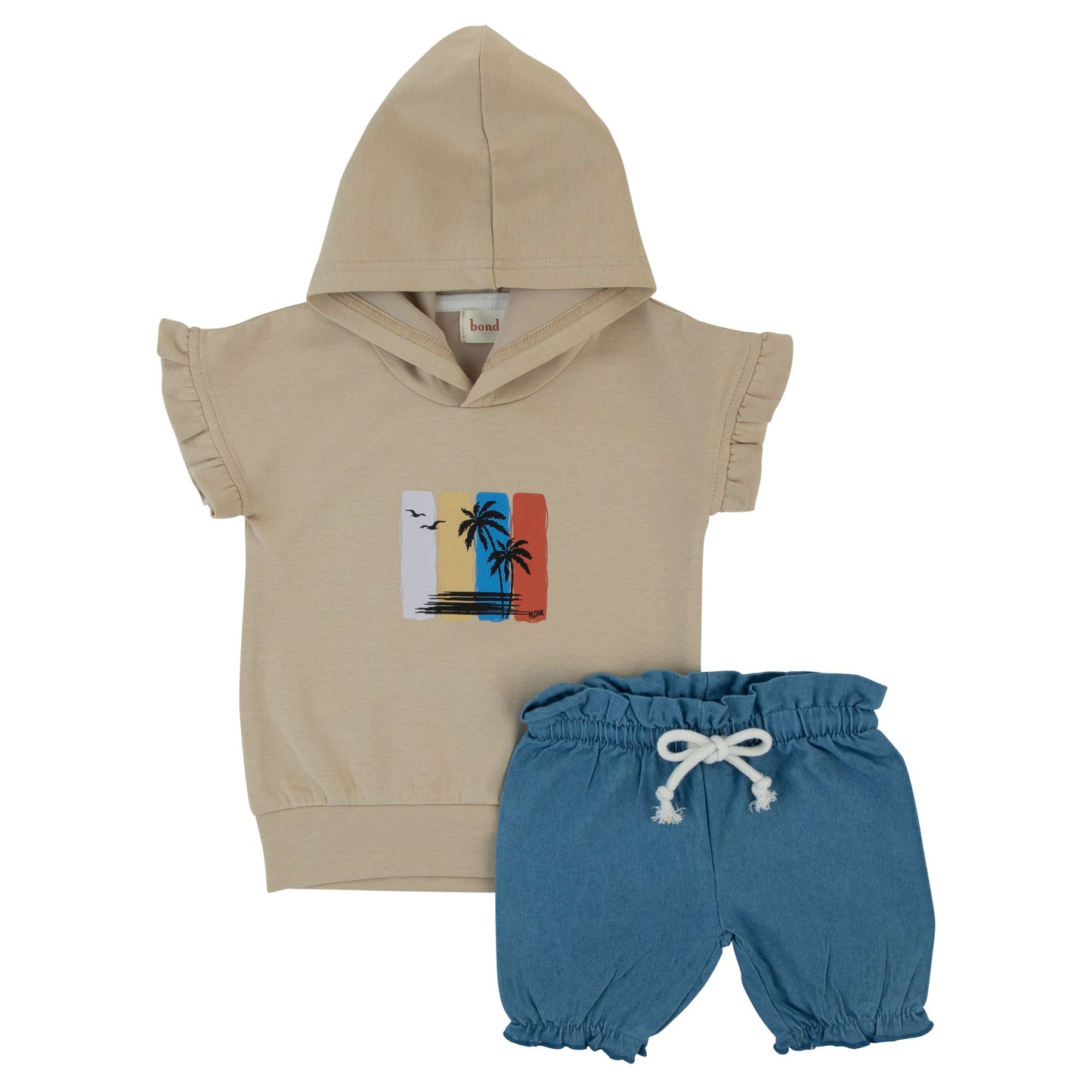 Bondoux Surf Denim Toddler 2pc Set (girl)