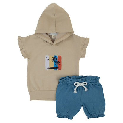 Bondoux Surf Denim Toddler 2pc Set (girl)
