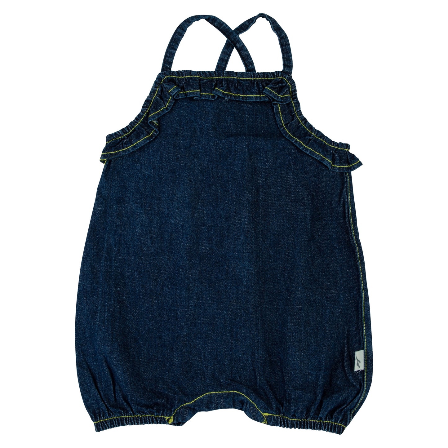 Bondoux Denim & Yellow Baby Romper (girl)