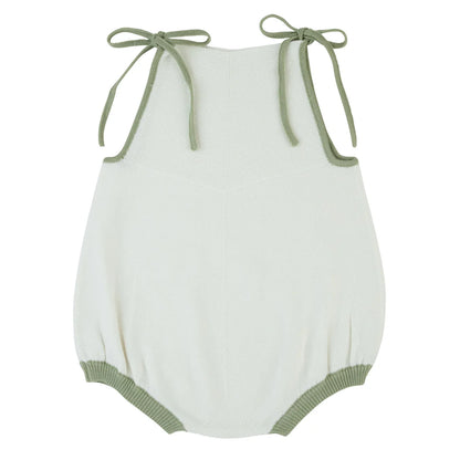Rompp Green Trim Knit Romper