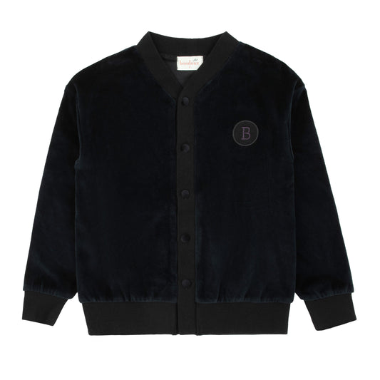 Bondoux Badge Velour Cardigan Top