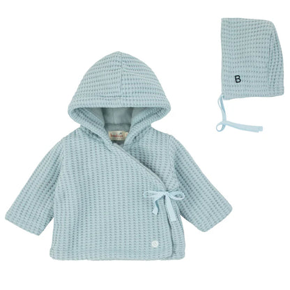 Bondoux Knit Detail Sweater w/ Bonnet