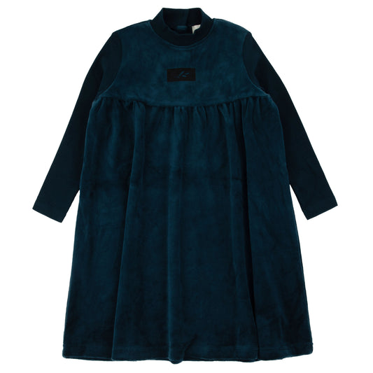Bondoux Logo Velour Dress