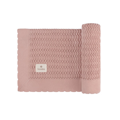 Looms Wave Knit Pointelle Blanket