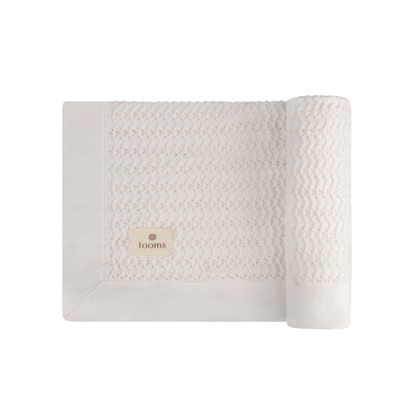 Looms Wave Knit Pointelle Blanket