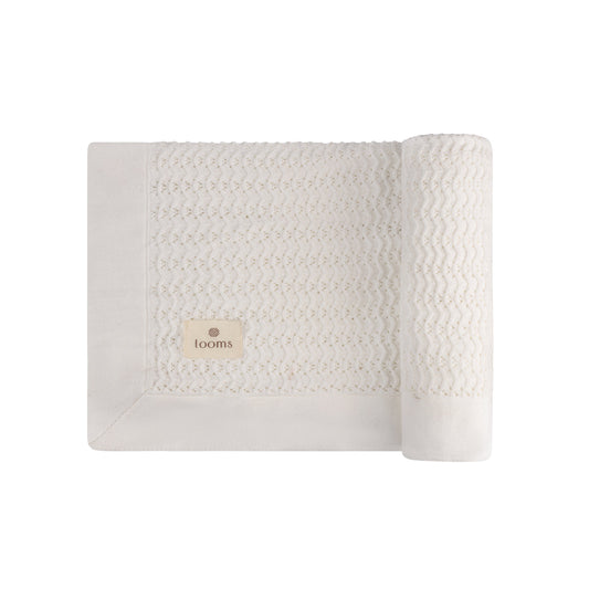 Looms Wave Knit Pointelle Blanket