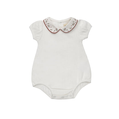 Ely's & Co Floral Embroidered Collar Romper (girl)