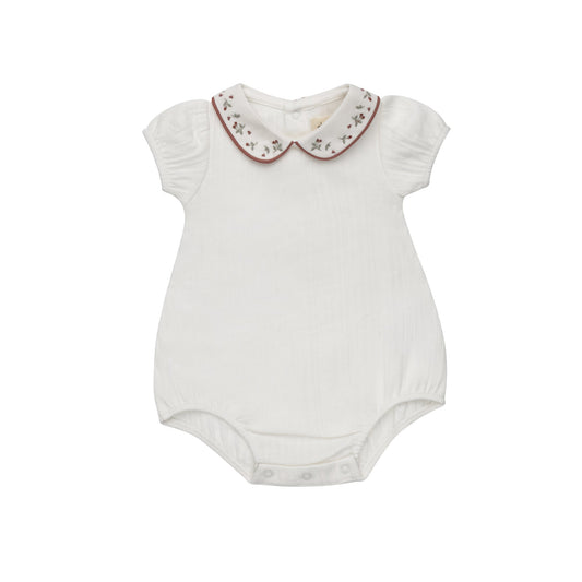 Ely's & Co Floral Embroidered Collar Romper (girl)