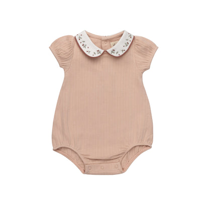 Ely's & Co Floral Embroidered Collar Romper (girl)