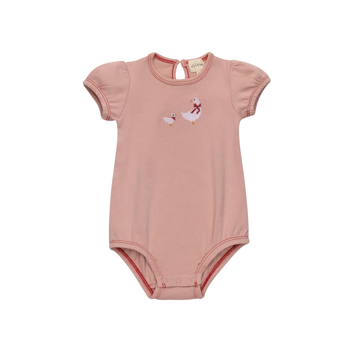 Ely's & Co Cross Stitch Duckling Romper (girl)