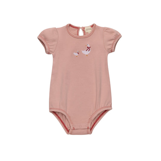 Ely's & Co Cross Stitch Duckling Romper (girl)