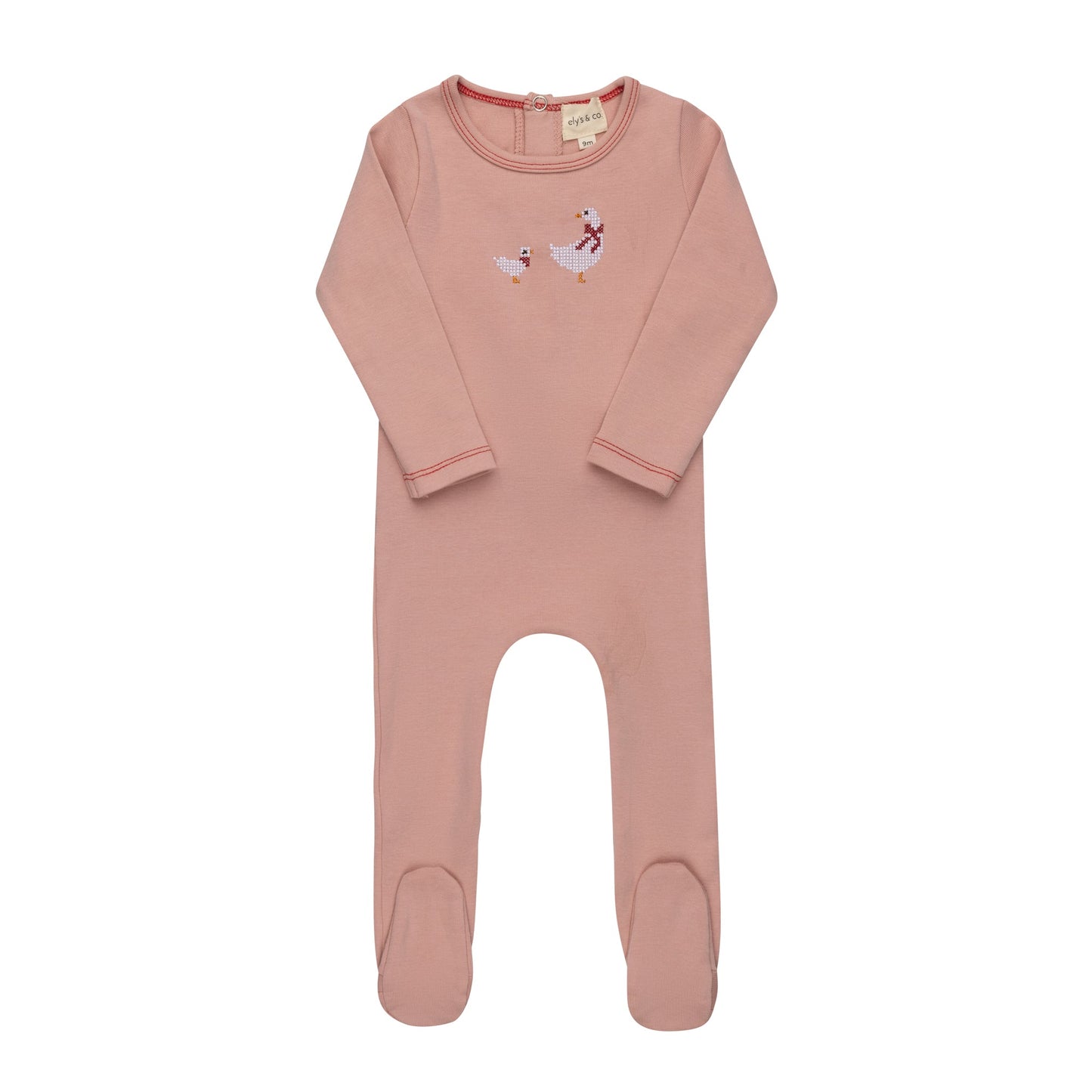 Ely's & Co Cross Stitch Duckling Footie (girl)