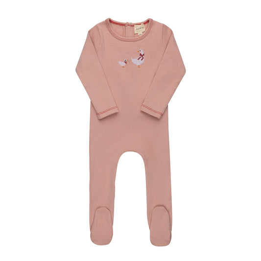 Ely's & Co Cross Stitch Duckling Footie (girl)