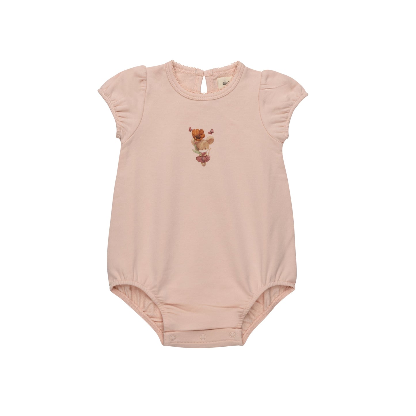Ely's & Co French Terry Mouse Romper (girl)
