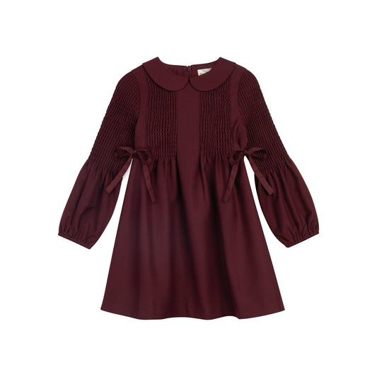 Looms Herringbone Smocked Dress