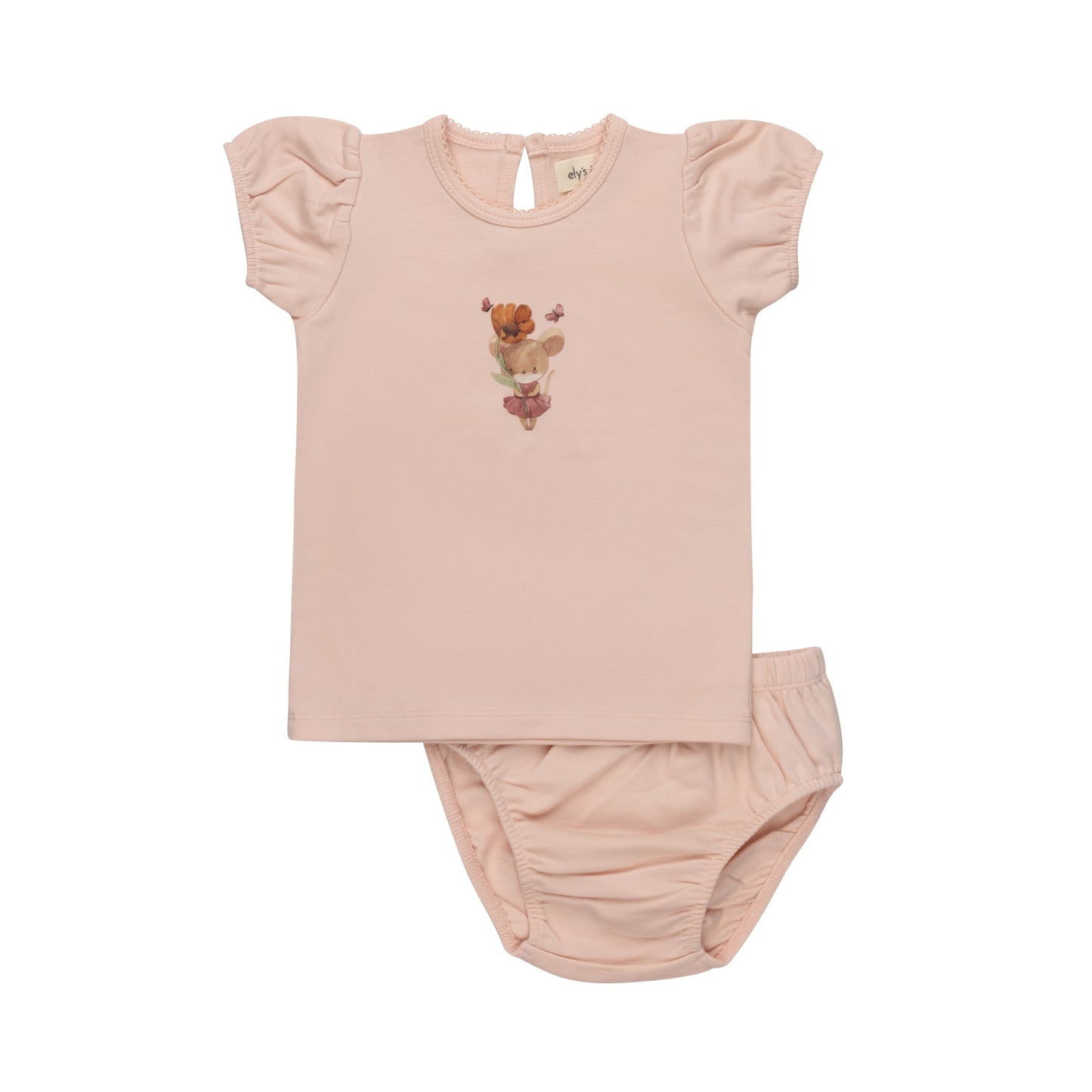 Ely's & Co French Terry Mouse 2 Piece Set (girl)
