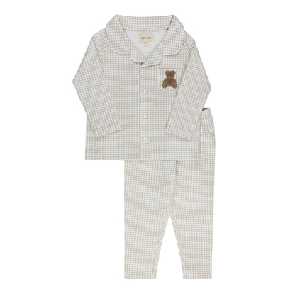 Ely's & Co Gingham Teddy Pajamas