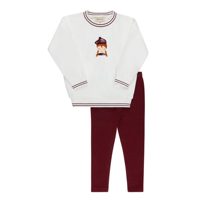 Ely's & Co French Terry Scottish Girl 2pc Set