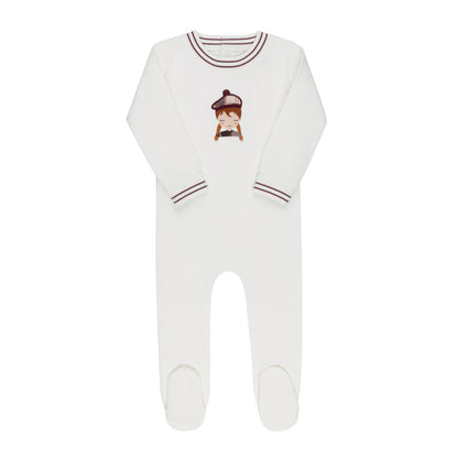 Ely's & Co French Terry Scottish Girl Footie & Hat