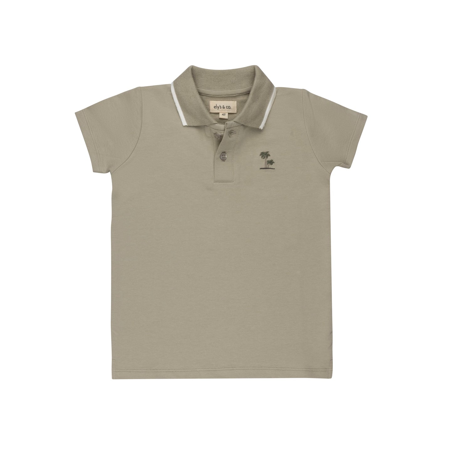 Ely's & Co Ribbed Palm Embroidered Polo