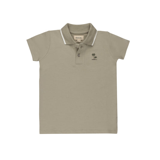 Ely's & Co Ribbed Palm Embroidered Polo