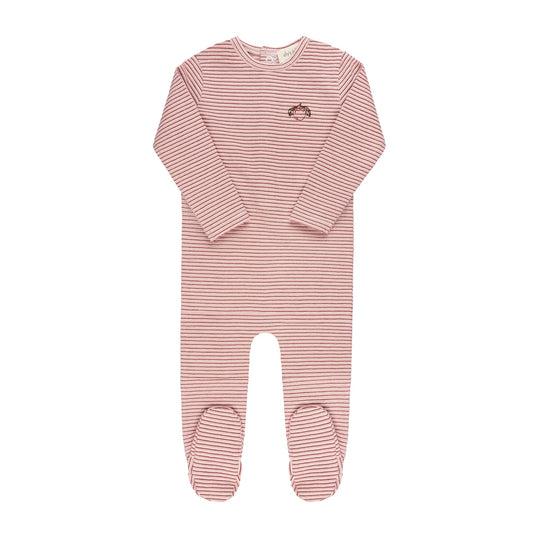 Ely's & Co Metallic Stripe Footie (girl)