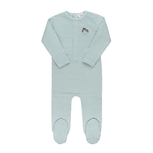 Ely's & Co Metallic Stripe Footie
