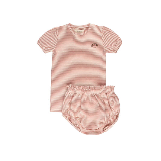 Ely's & Co Metallic Stripe Lounge Set (girl)