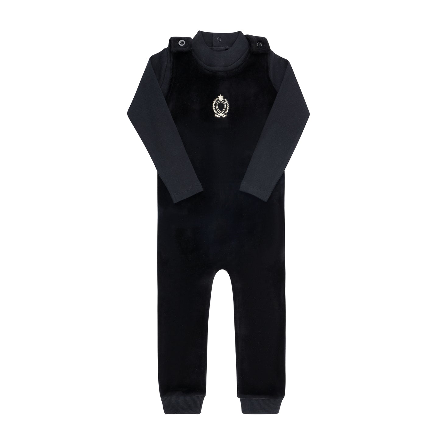 Aurora Metallic Crest Mockneck Bodysuit & Overall