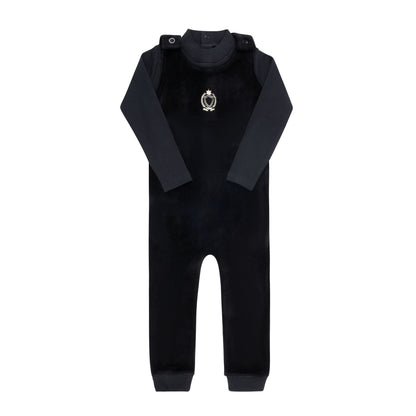 Aurora Metallic Crest Mockneck Bodysuit & Overall