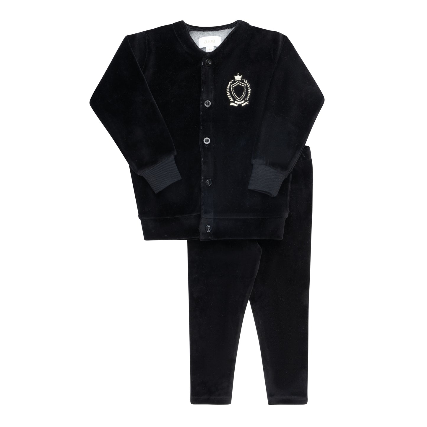 Aurora Metallic Crest Cardigan Set