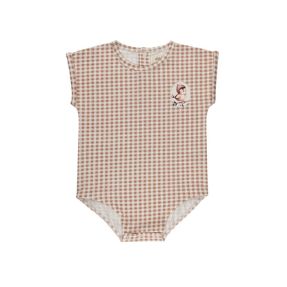 Ely's & Co. Cotton Owl Gingham Romper (girl)