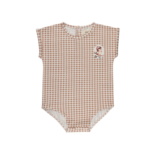 Ely's & Co. Cotton Owl Gingham Romper (girl)