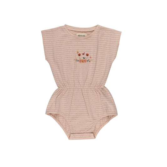 Ely's & Co Floral Stripe Romper (girl)
