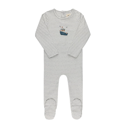 Ely's & Co Nautical Stripe Footie
