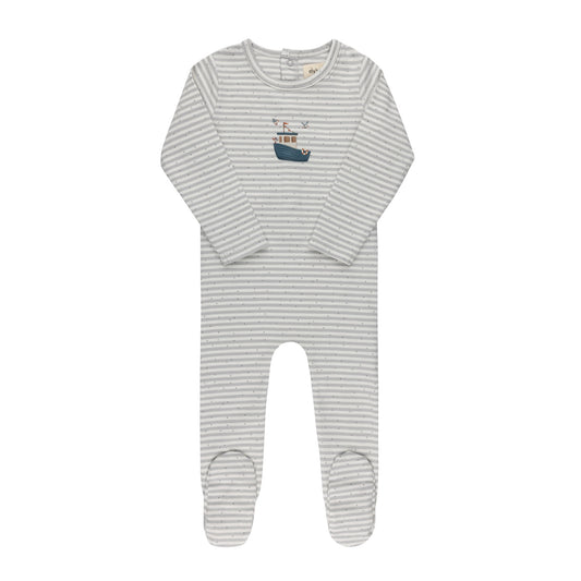 Ely's & Co Nautical Stripe Footie