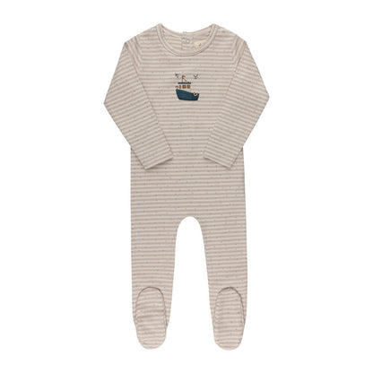 Ely's & Co Nautical Stripe Footie