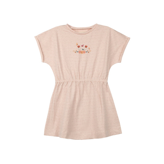 Ely's & Co Floral Stripe Short Sleeve Dress