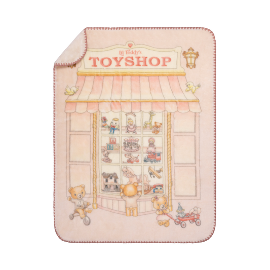 Lil Teddy's Toyshop Blanket (Sugary Pink)