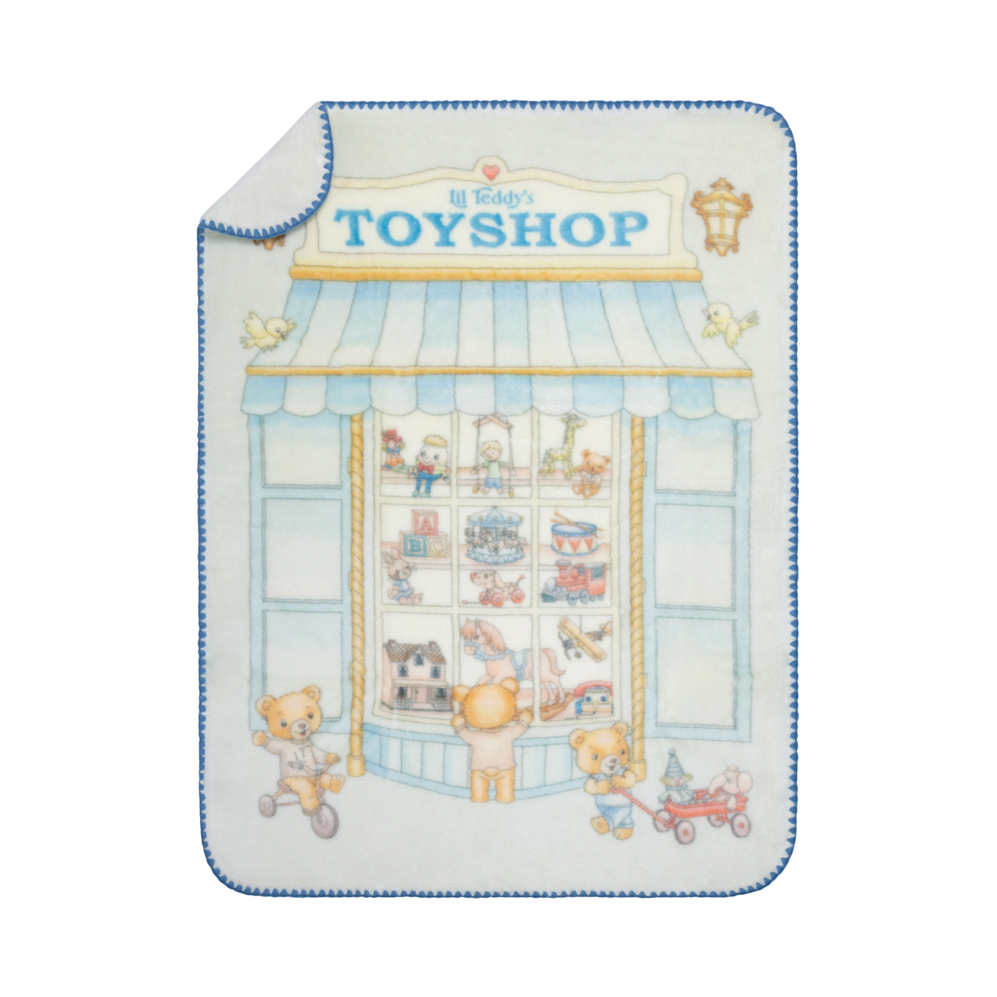 Lil Teddy's Toyshop Blanket (Blueberry Biscuit)